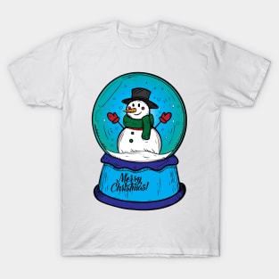 Snowman Snow Globe T-Shirt